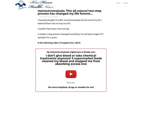 My Hemochromatosis cb vsl | Blue Heron Health News My Hemochromatosis cb vsl | Blue Heron Health News